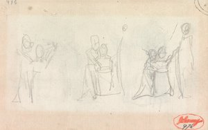 Familiegruppe- Tre skitser af George Romney